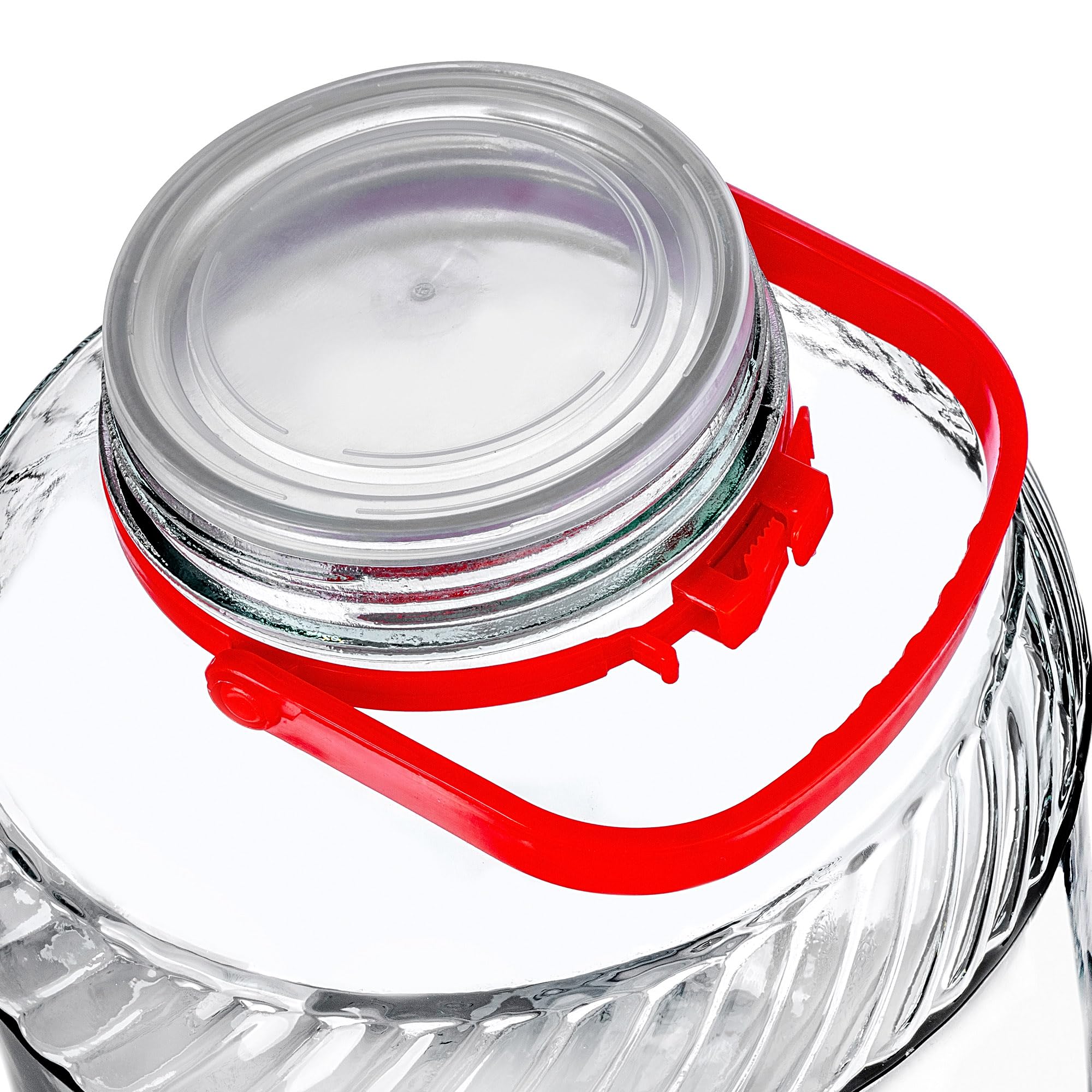 KADAX Barattolo di fermentazione grande in vetro, contenitore di conservazione con coperchio ermetico, ideale per la preparazione di sottaceti e crauti (8L)