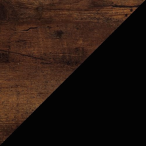 Miniatura 7 de Convenience Concepts Oxford - Mesa consola con 1 cajón con estantes, madera de graneronegro