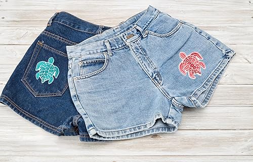 Miniatura 3 de 6 parches bordados para planchar, parches para planchar con tortugas marinas, parches bordados, parches bordados, paquete de decoraciones para ropa,