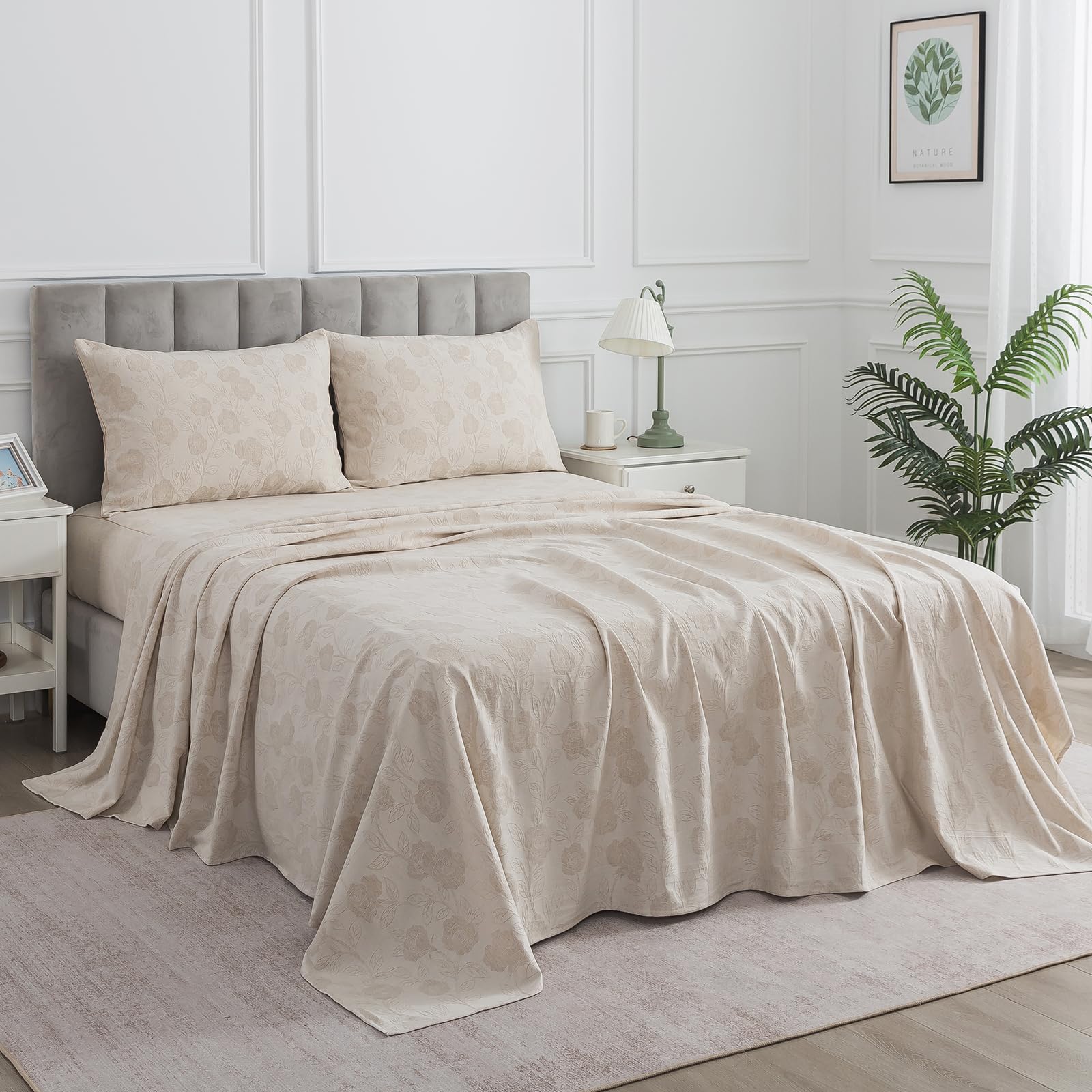 Photo 1 of Puralens Beige Floral duvet