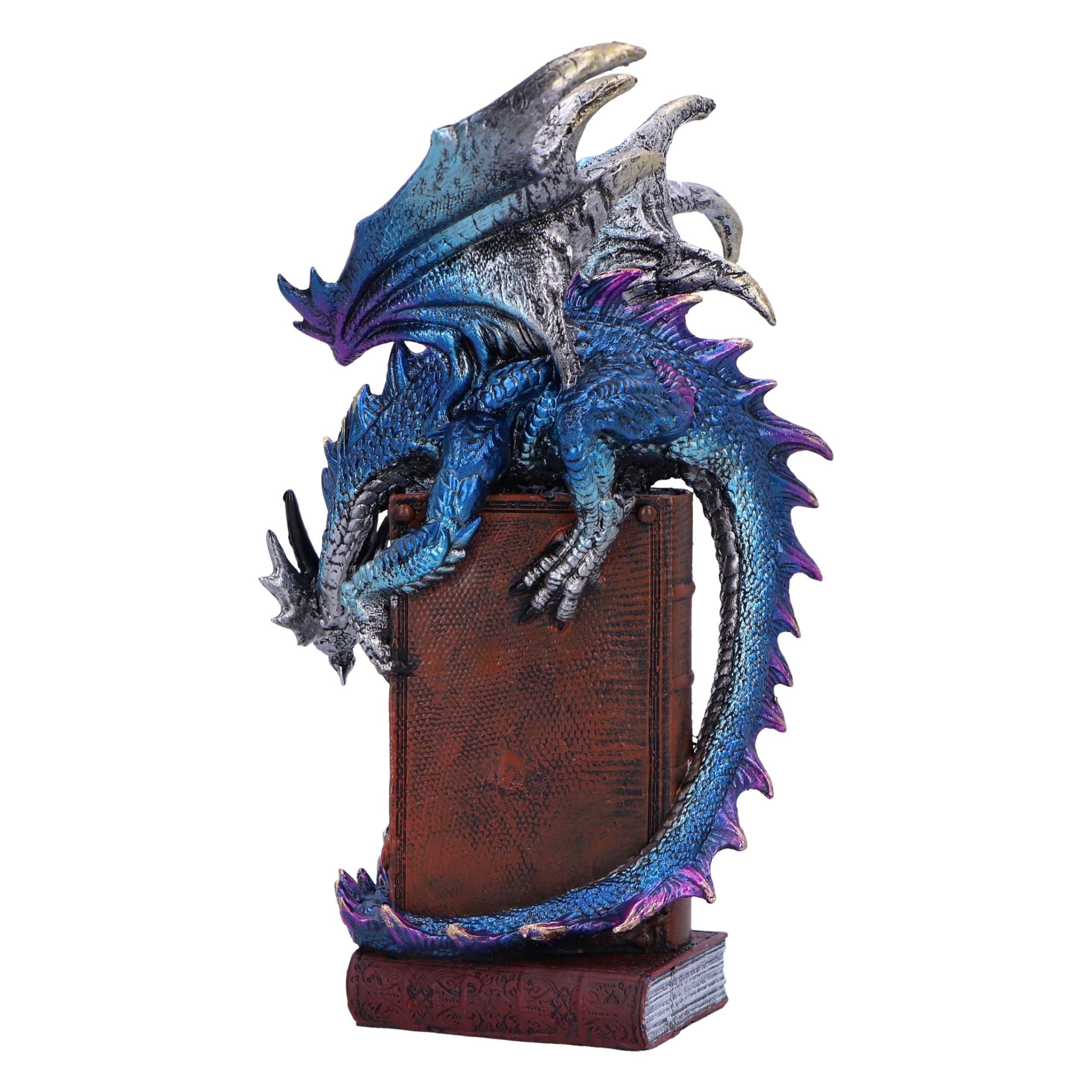 Nemesis Now Figurine Dragon Blanc Sur Crâne 22,5 Cm - Décoration Résine Gothique