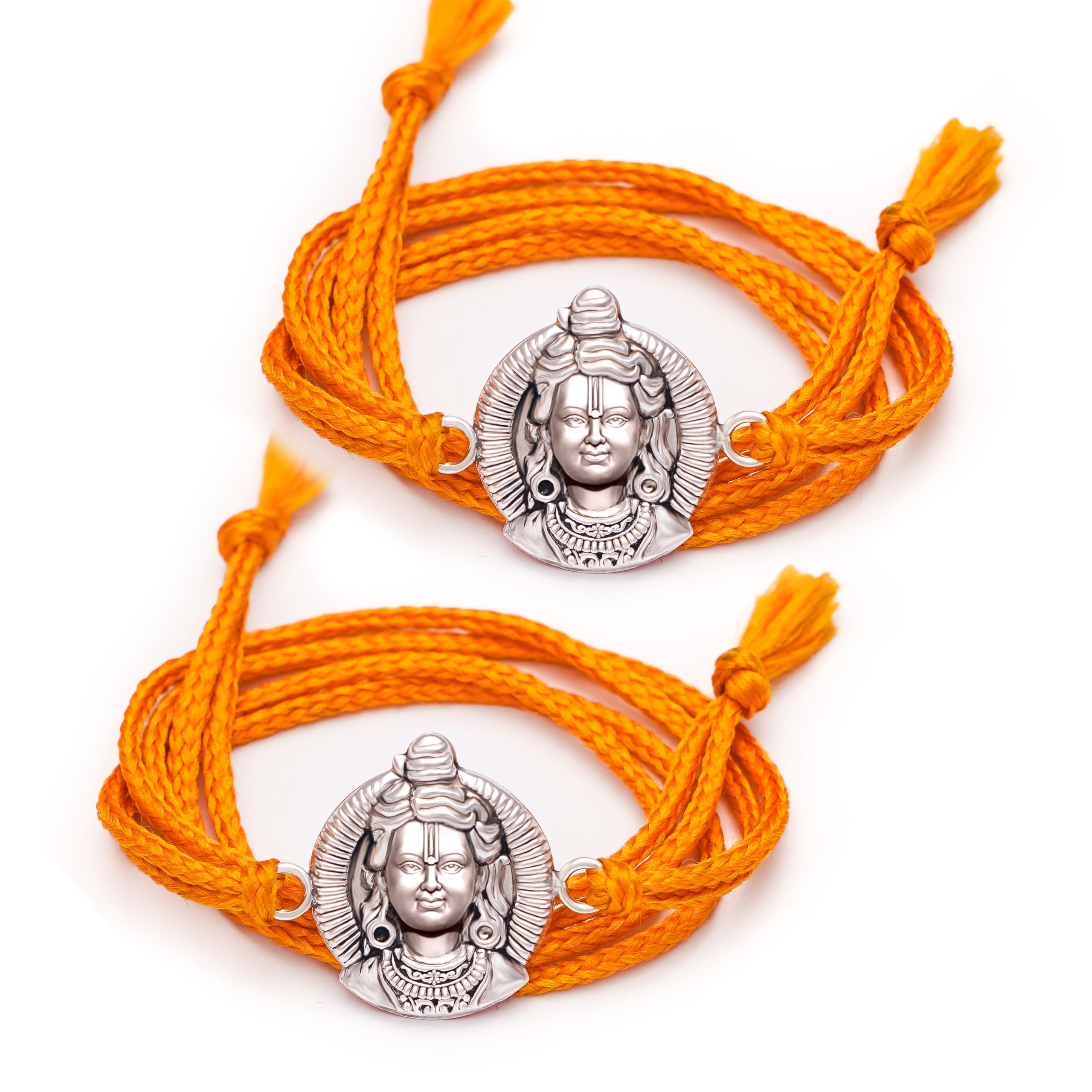 Milan Jewellers Shree Ram Lalla 99.5% Pure Silver rakhi for brother (Shree Ram Lalla B (Pack of 2)) (B0D7DZMM6J) Amazon Price History, Amazon Price Tracker