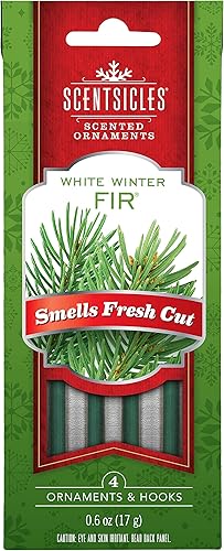 Scentsicles Adornos de árbol blanco de invierno con aroma a abeto