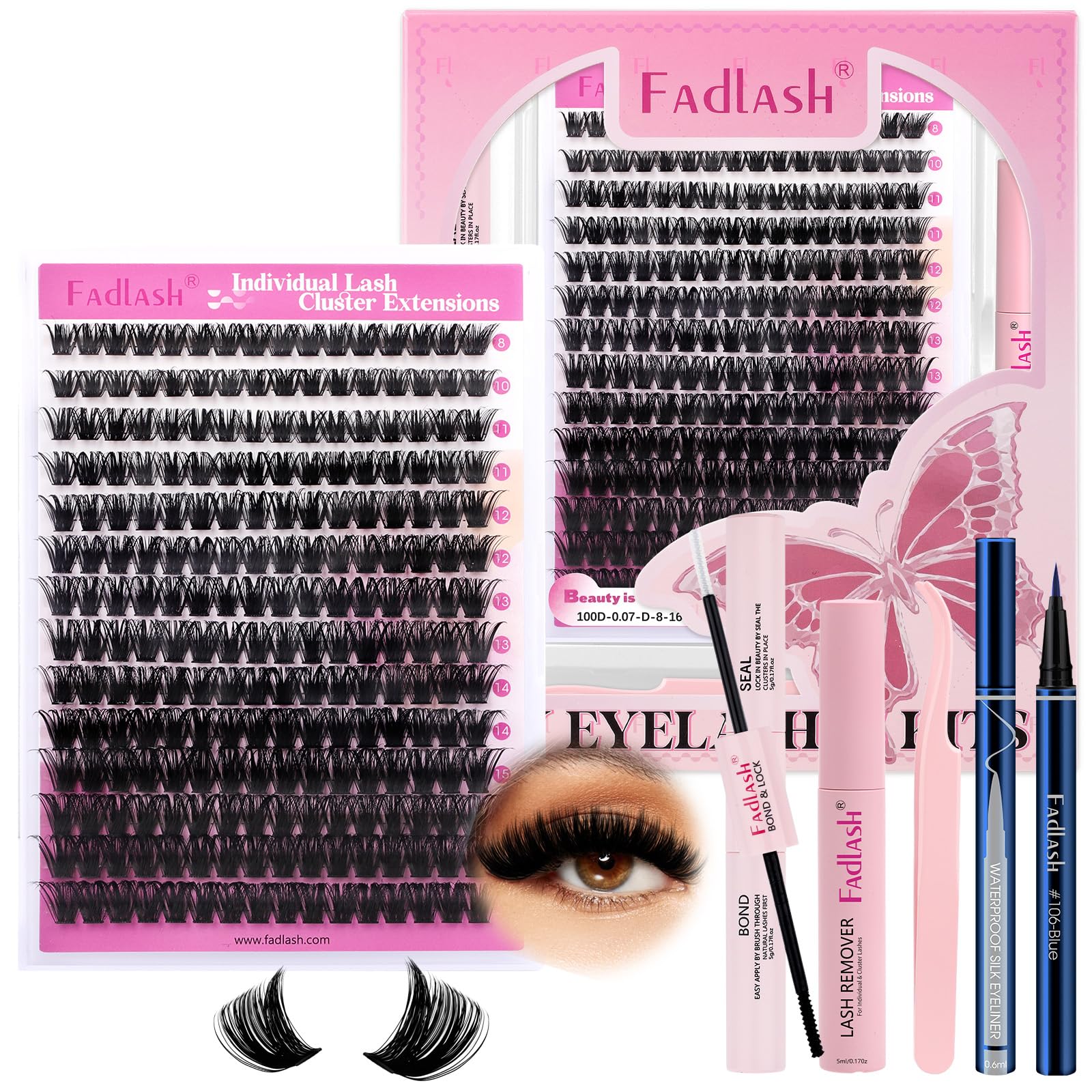FADLASH Lash 120pcs 0.07mm D Curl 8-16mm 40D Mixed Trays Customizable DIY Eyelash Extensions for Beginners — view 21