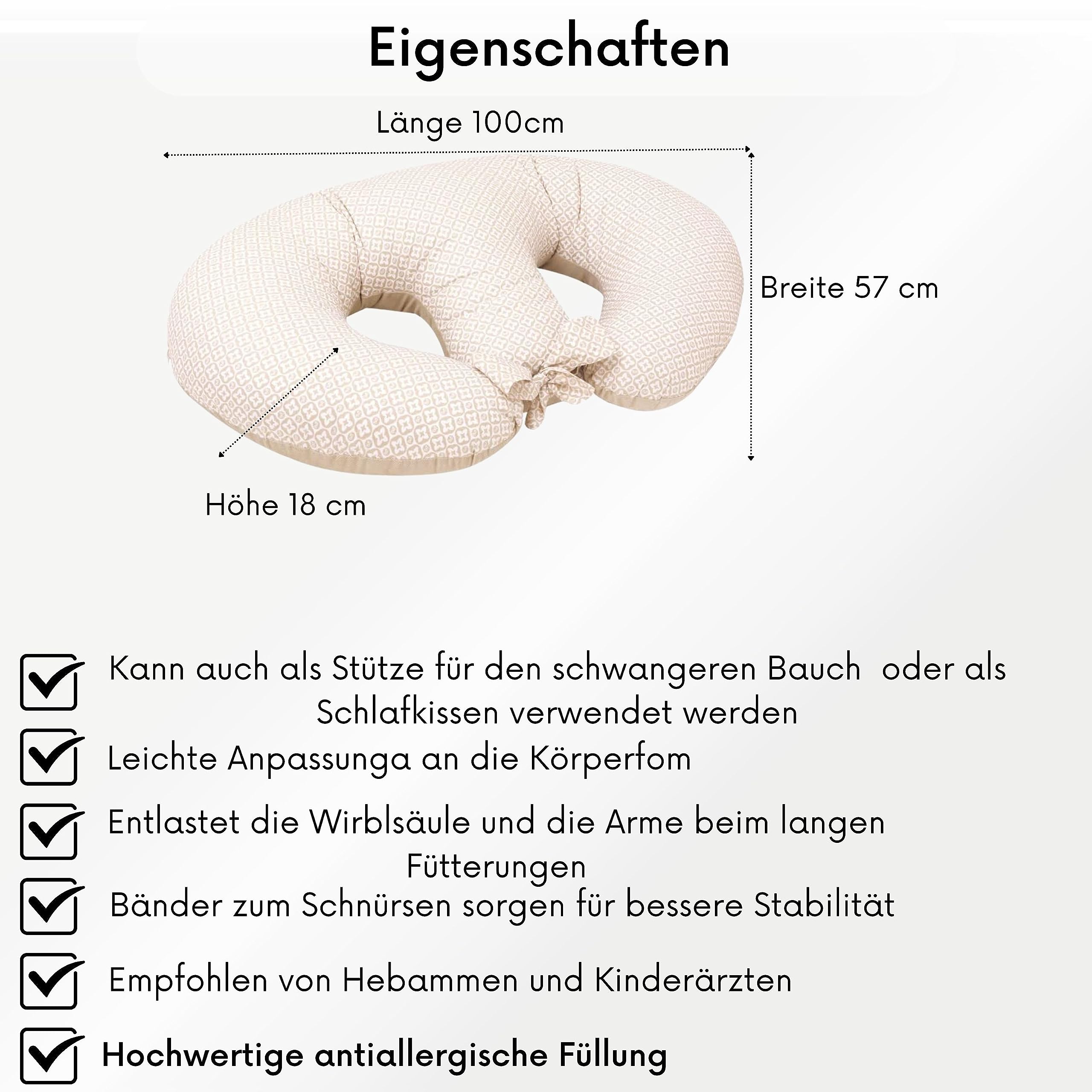 Bellochi Growing in style Stillkissen Zwillinge, Stillkissen XXL, Nursing Pillow - Schwangerschaftskissen, Stillkissen groß, Stillhörnchen Baby - Multifunktionale Zwillingsstillkissen Lux