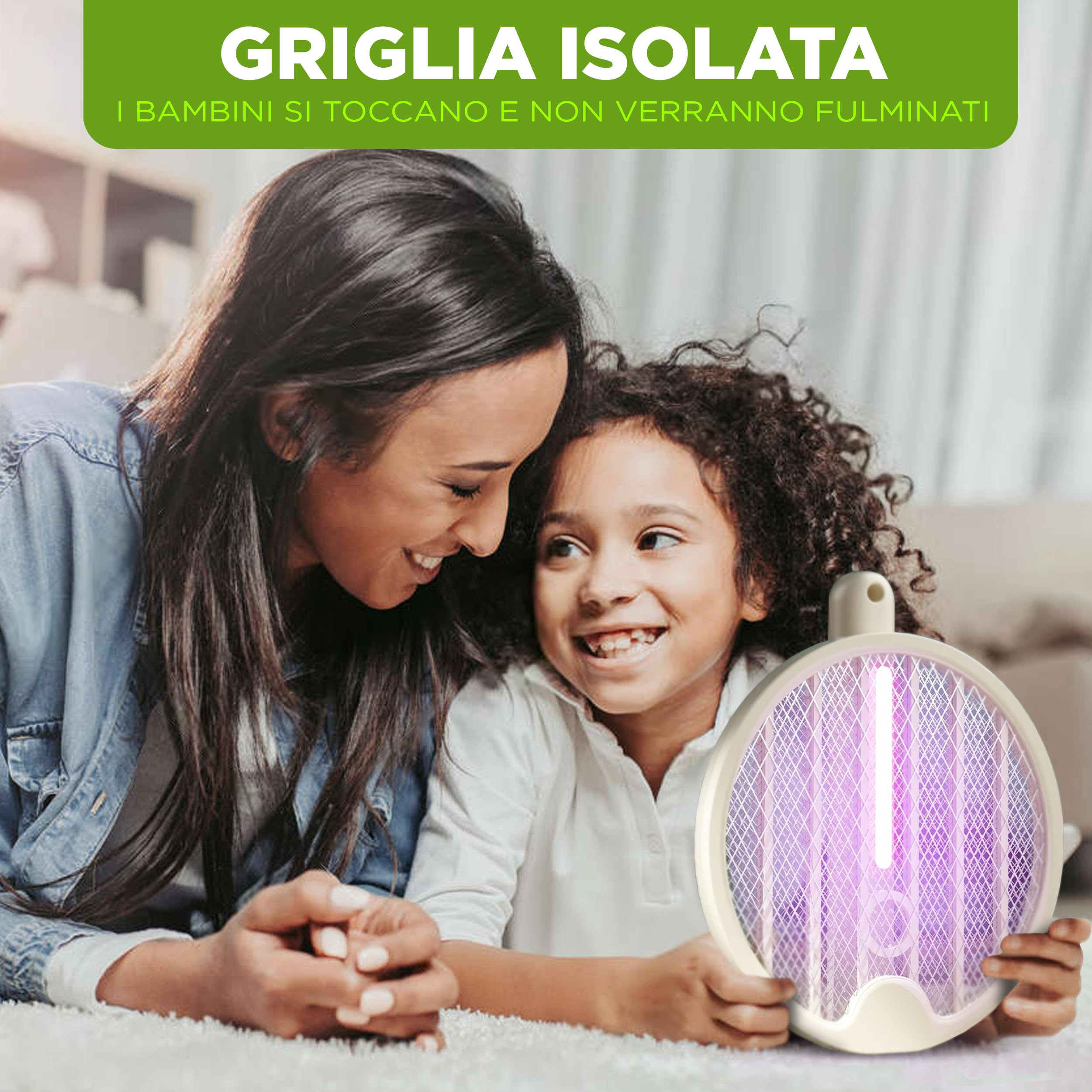 ISOTRONIC scacciamosche elettrico protegge zanzare falene trappola luce UV pieghevole trasporto montaggio parete insetticida interno esterno 1 pezzi efficace difesa stop insetti ricaricabile casa