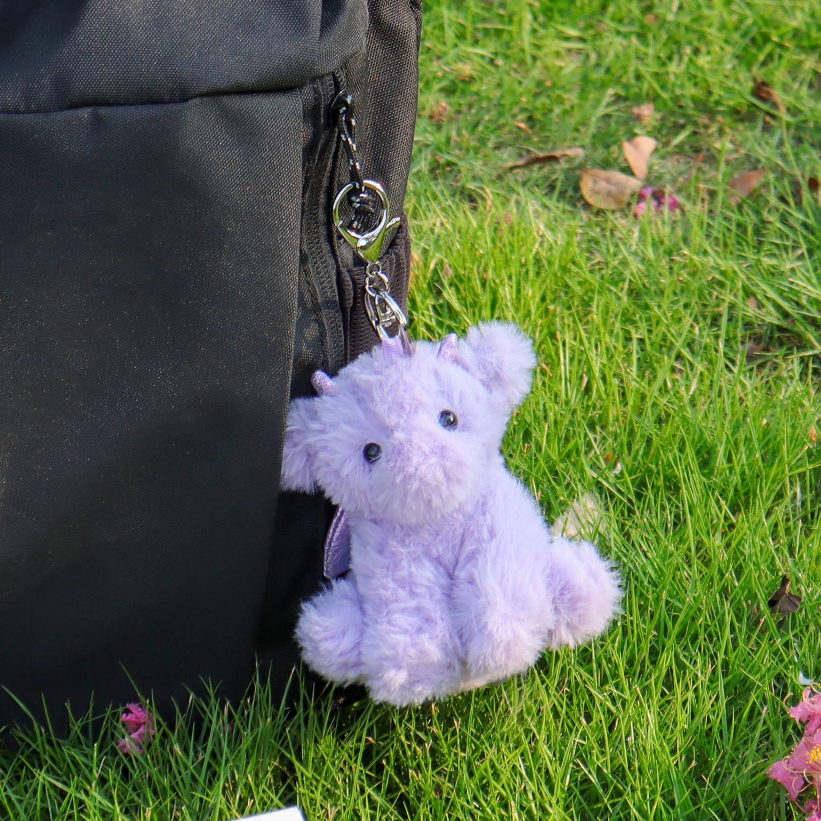 Apricot Lamb Cute Toys Plush Purple Dragon Dinosaur Stuffed Animal Soft Keychain for Child Bag, Purse, Backpack, Handbag (Purple Dragon,4.3 Inches)