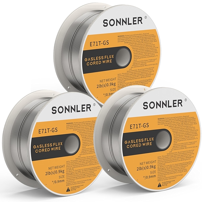 低飞溅气体保护焊丝 E71T-GS 碳钢焊接丝（3卷装）