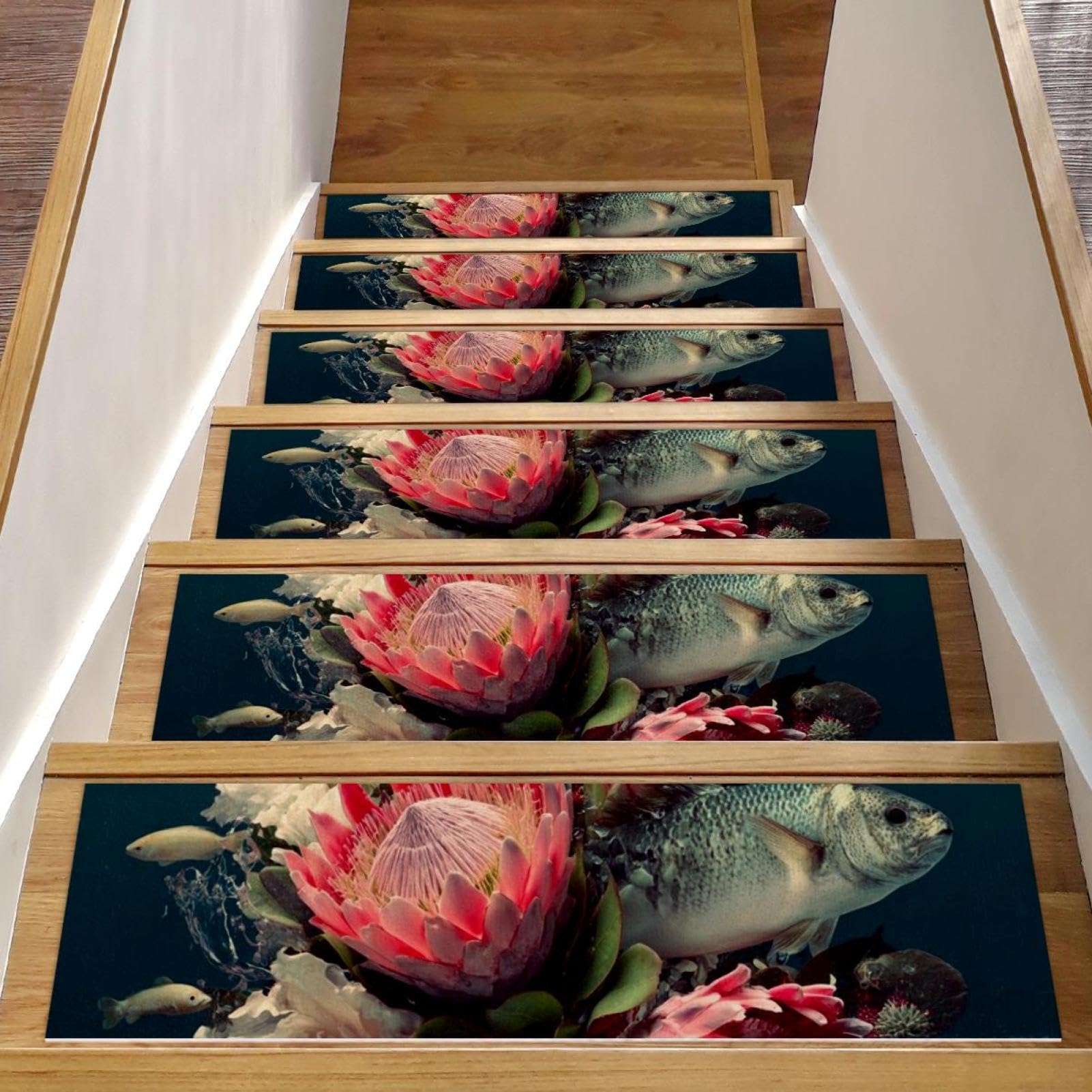 Tapis de marche escalier antidérapant lavable 20x76 cm lot de 15