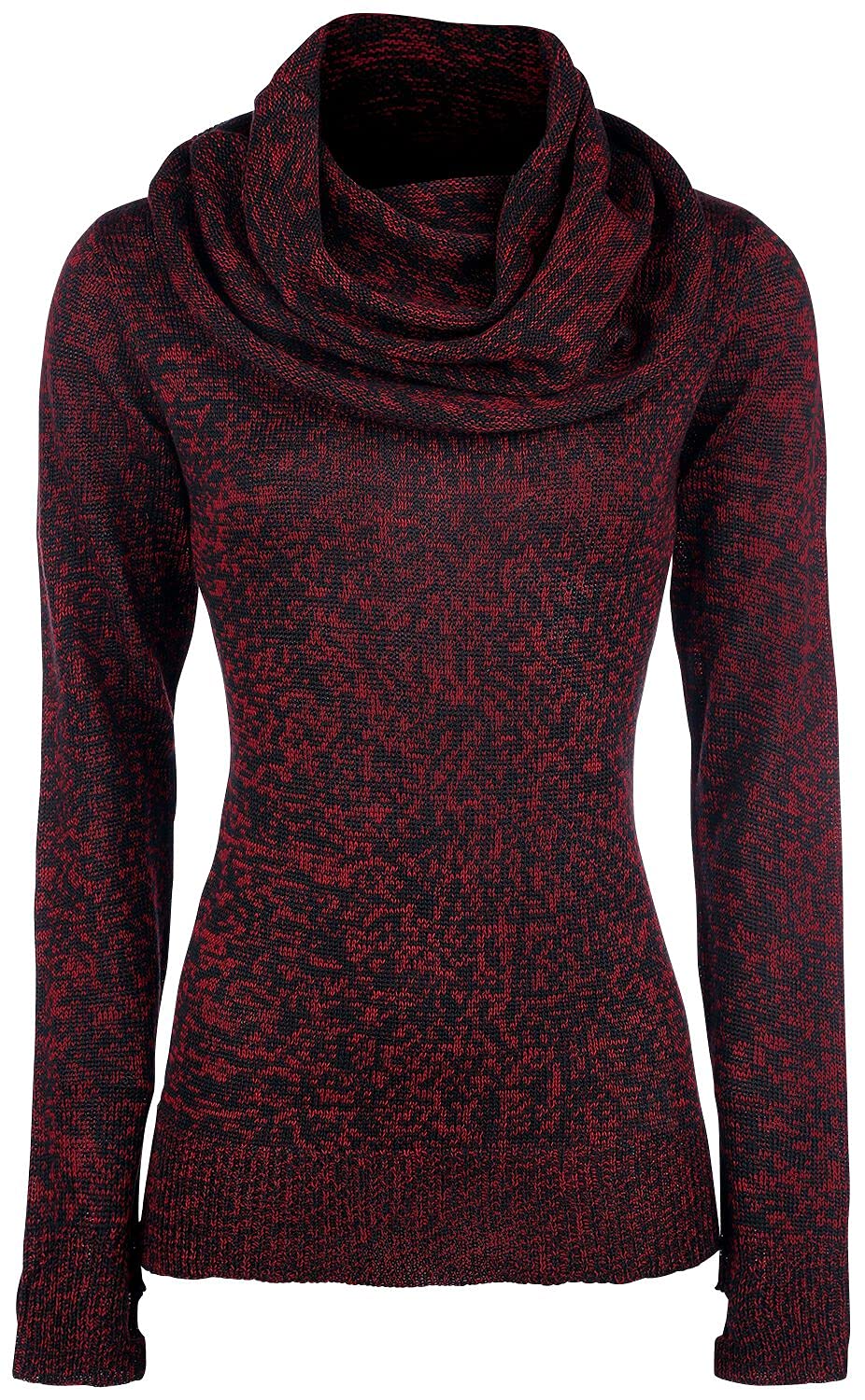 Black Premium by EMP Mujer Jersey Rojo Cuello Alto