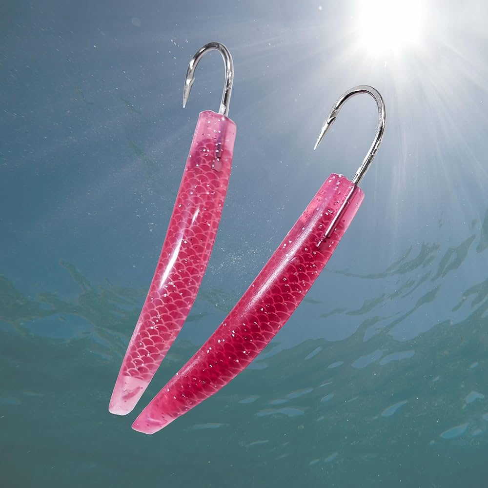 Amazon | トローリング 弓角 9cm 赤 2本セット 弓角ルアー 鱗