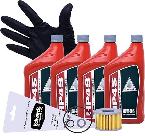 Edwards Kit de cambio de aceite para Honda MUV700 Big Red Side by Side 2009-2013 (totalmente sintético)