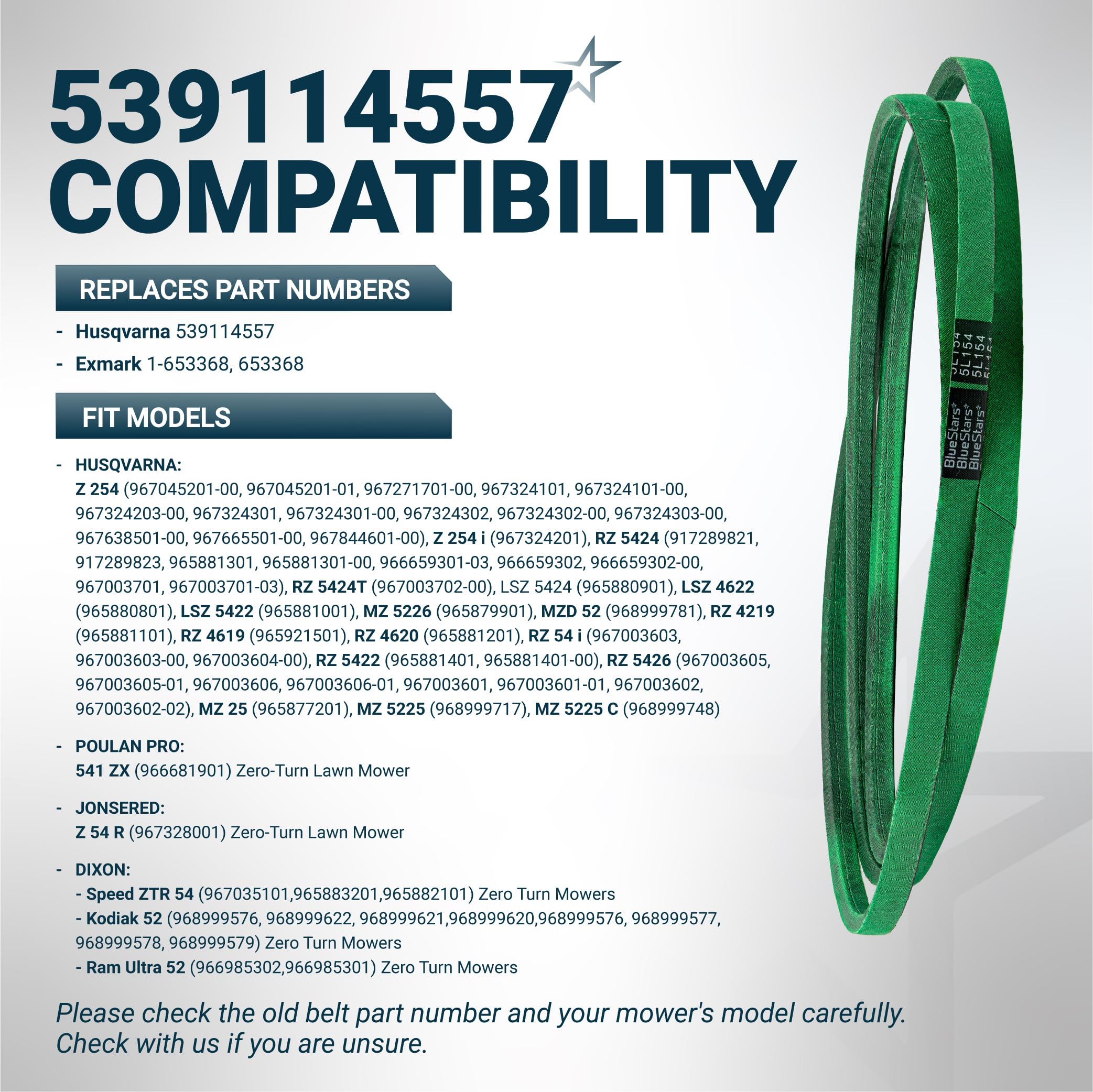 BlueStars 539114557 - Correa verde para cortacésped