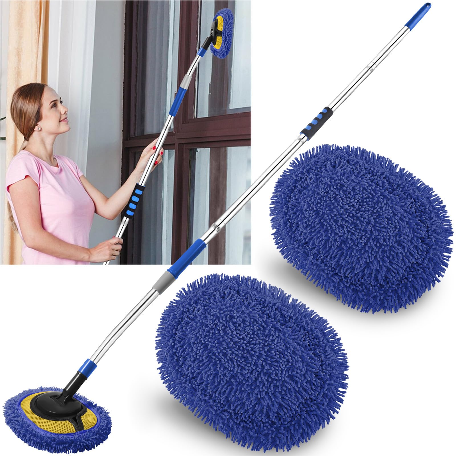 Pulitore da parete, Max 66 Mop da parete con manico lungo, Mop