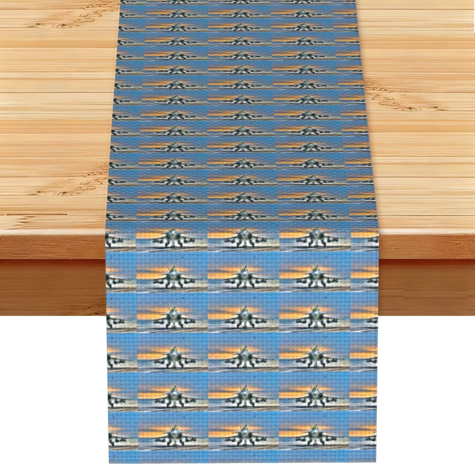 Airplane Stylish Printed Table Cloth, Decorative Table Runner 13x72in for Home, Party and Banquet Home Decor