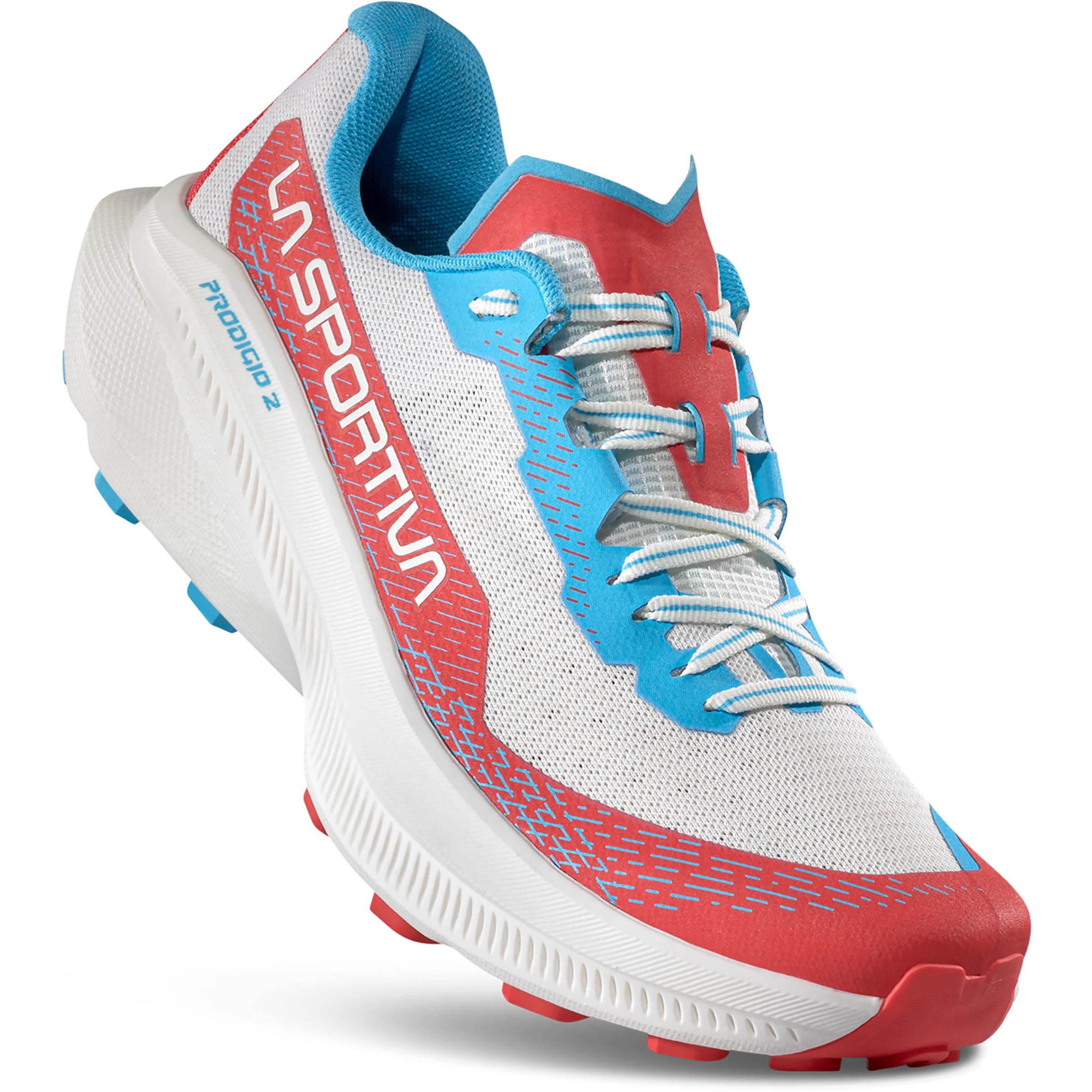 LA SPORTIVA Donna Prodigio 2 Scarpe, White-Hibiscus, 40
