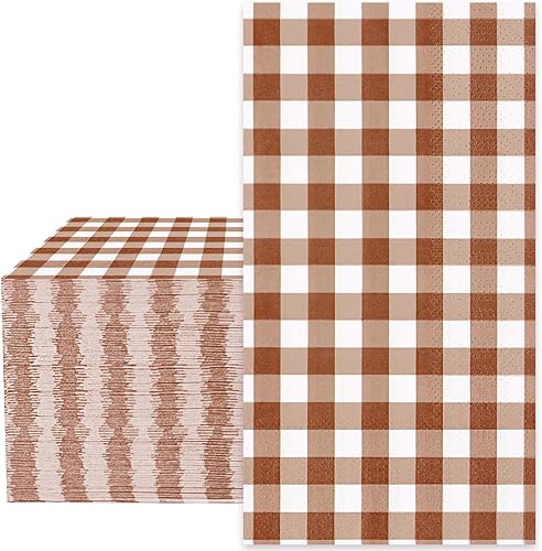 Whaline Servilletas de terracota para invitados, paquete de papel desechable de 3 capas para boda, cena, toalla de mano para boda, cumpleaños,