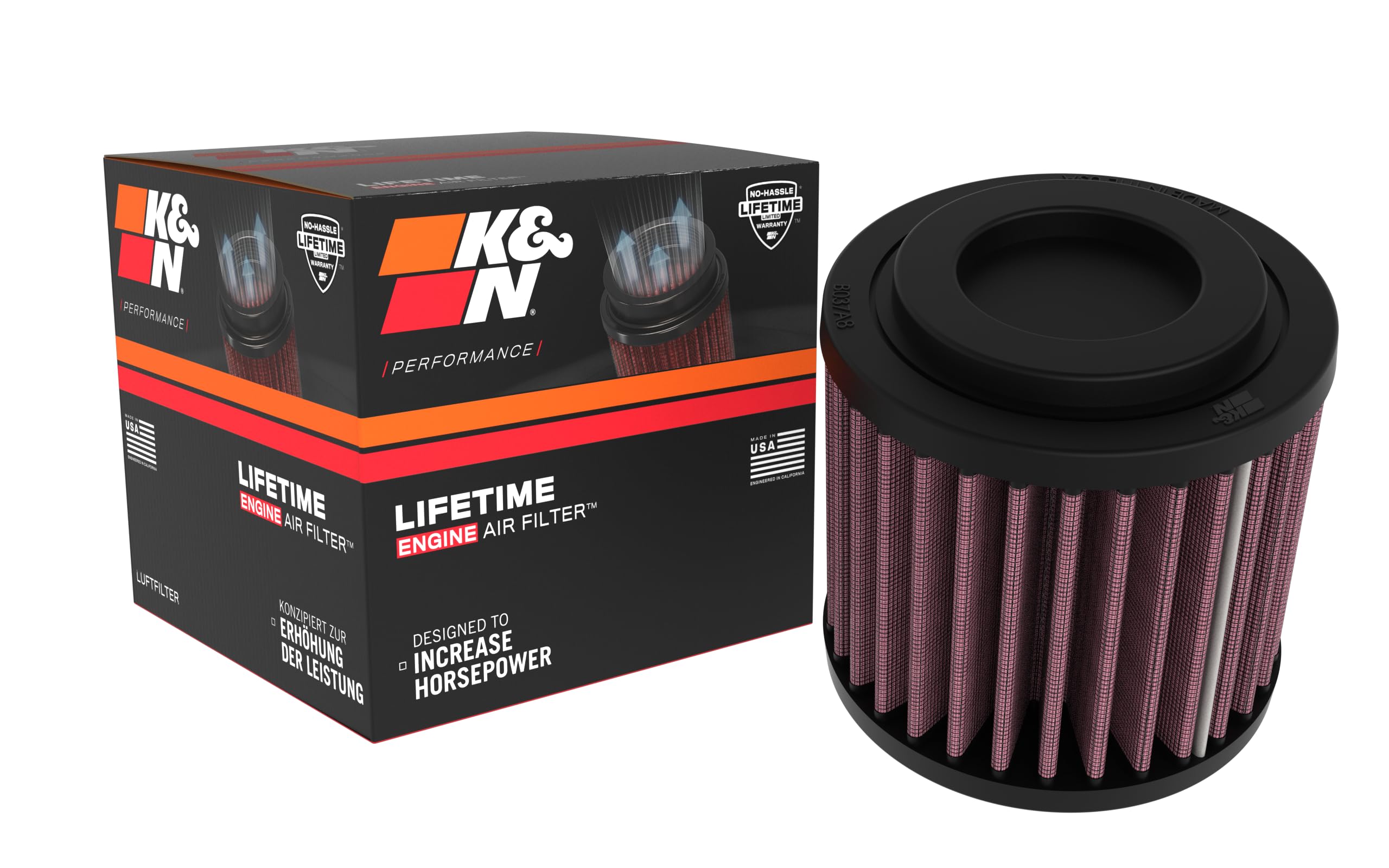 Filtro aria motore K&N: Filtro ad alte prestazioni e di qualità premium per veicoli sportivi – compatibile con Royal Enfield Classic/Hunter 350 (2022–2033) e Meteor 350 (2021–2023) – Cod.: RO-3522