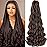 COOKOO French Curl Braiding Hair - 9 Packs Dark Brown 22 Inch Loose Wave Bouncy with Curly Ends - Pre-Stretched Yaki Synthetic Hair Extensions for Black Women