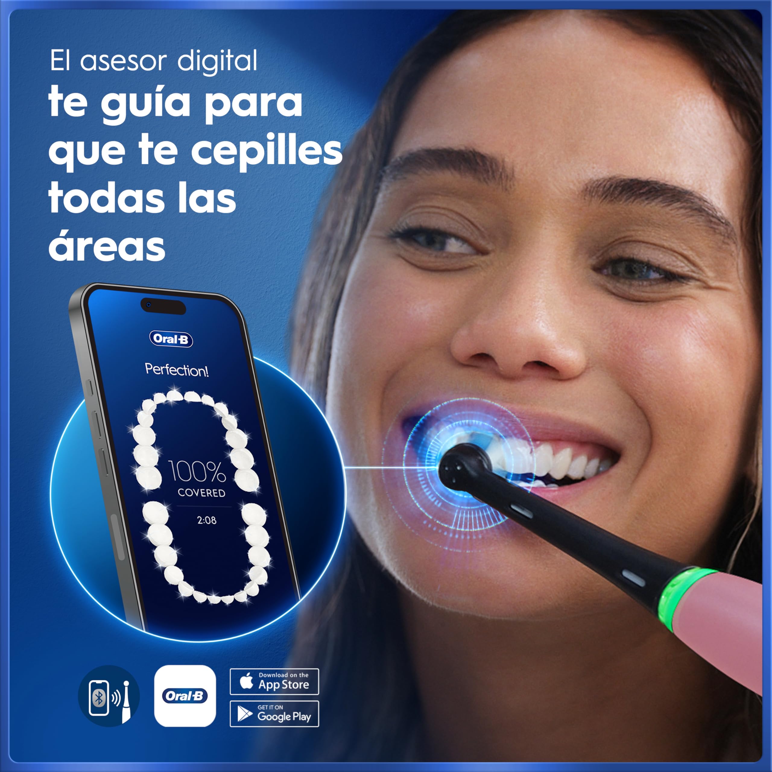 Oral-B iO 5N Cepillo de Dientes Eléctrico con 1 Cabezal Y Estuche de Viaje, Rosa - Cepillo Dental con Mango Recargable, 5 Modos de Cepillado con Blanqueamiento Dental Y Sensor de Presión