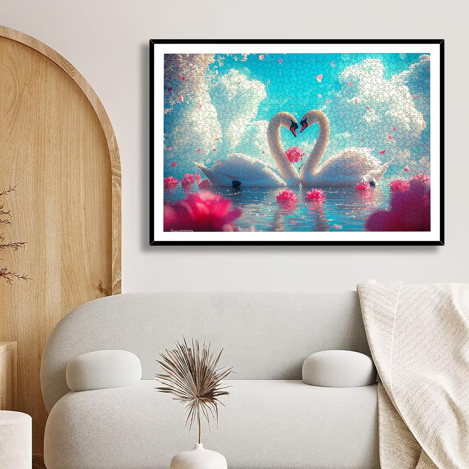 Puzzle 2000 Piezas Cisne, Puzzle Animal con Caja para Adultos, 99.5x70.5cm, DIY 2000 Piezas Rompecabezas Madera para Adultos, Rompecabezas Desafiante para Decoracion Hogar y Pared, Regalo Mujer, -7247