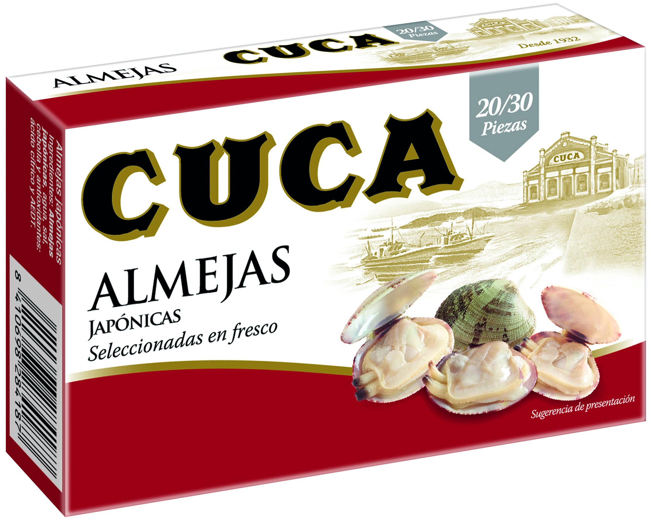 Cuca Almejas al Natural 20/30 piezas 5 latas 85gr
