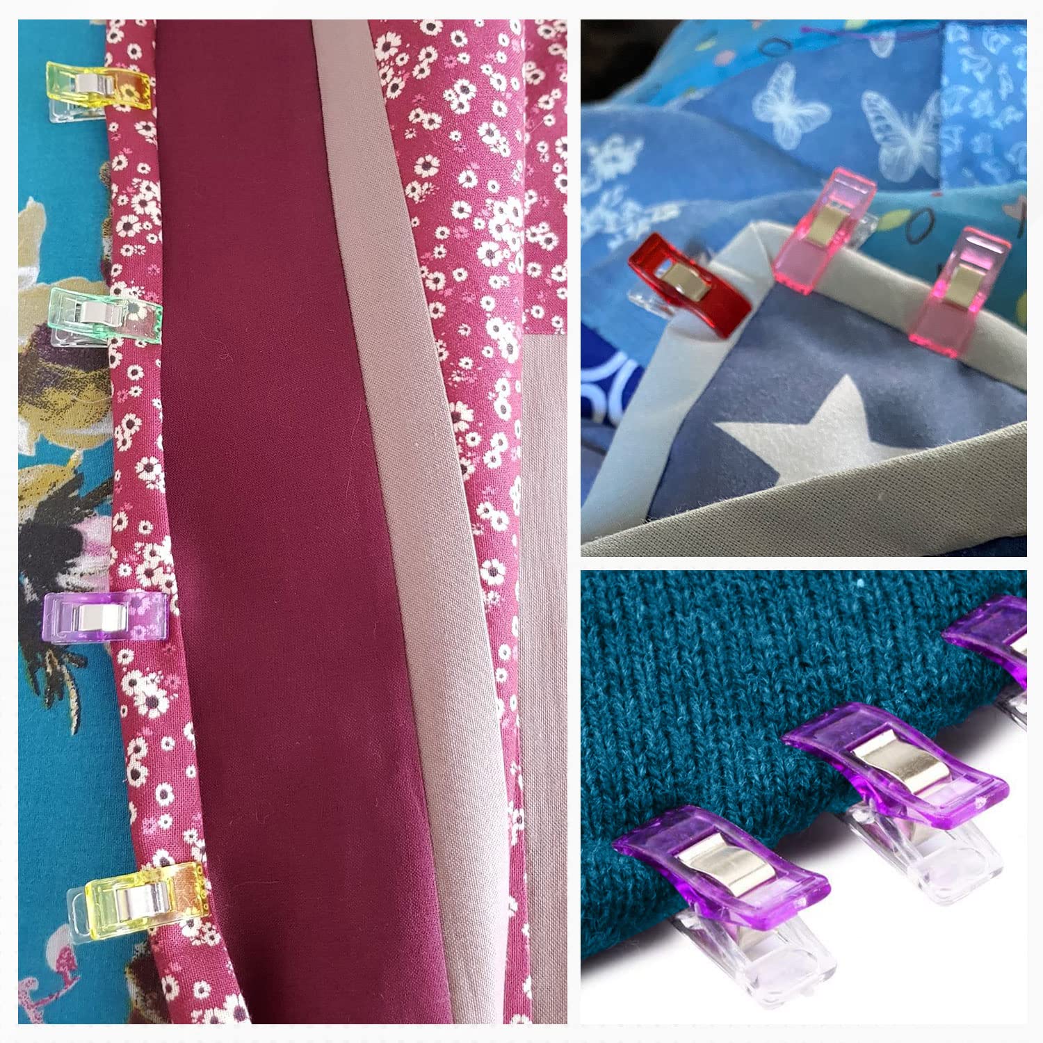 20 Stück Näh-Clips Mehrfarbig - Perfekt Für Quilting & Bastelprojekte