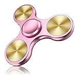ATESSON Fidget Spinner Toy Ultra Durable Stainless Steel Bearing High Speed Precision Metal Material Hand Spinner Focus Anxiety Stress Relief Boredom Killing Time Toys Rose Gold