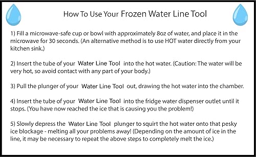 Miniatura 3 de Herramienta de línea de agua congelada, 36 pulgadas, descongela rápida y fácilmente el dispensador de agua de tu refrigerador - Descongela la línea