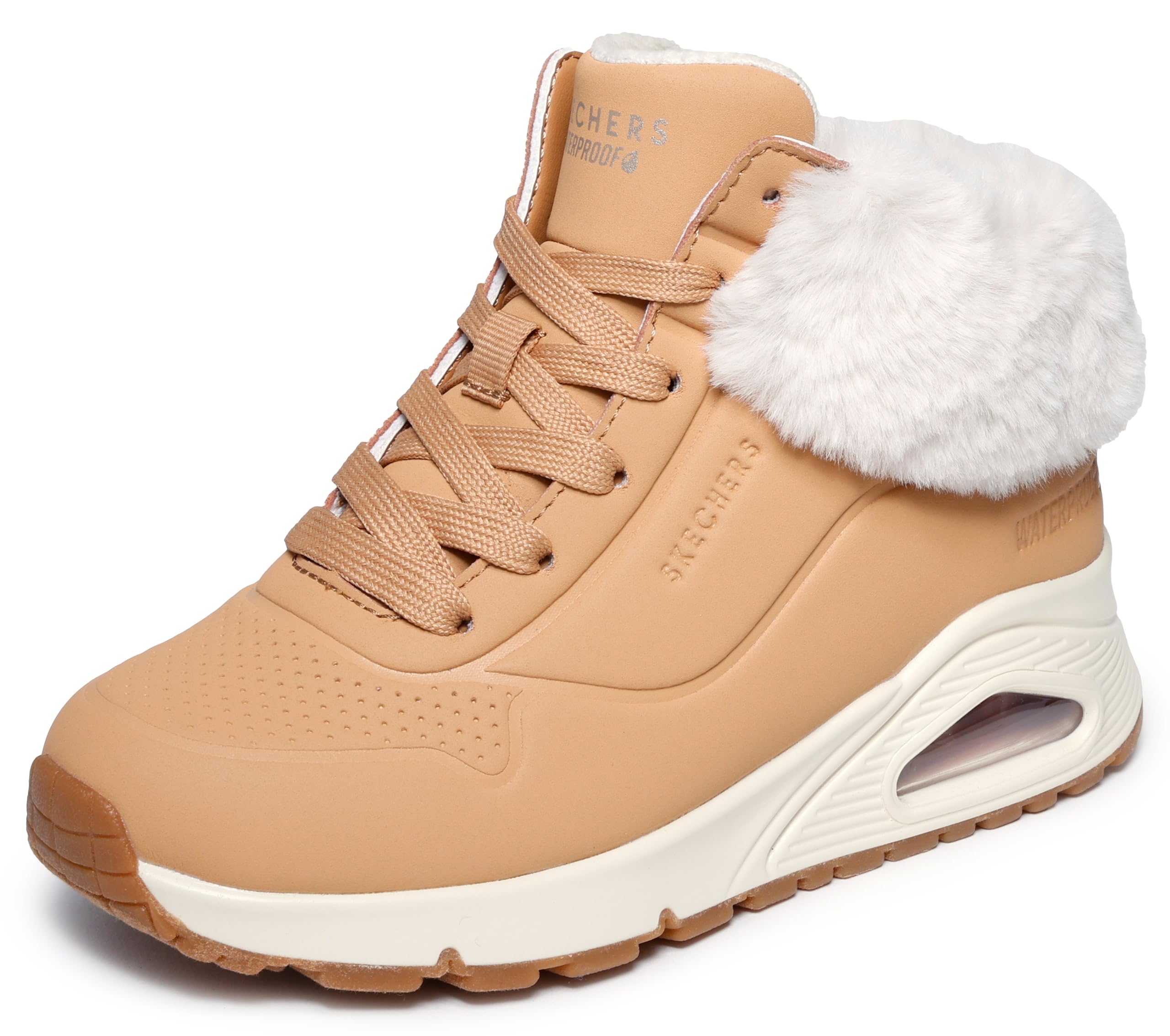 Skechers Girl's Uno Gen1 Comfurt Kicks Sneakers, Chestnut Synthetic/Trim, 11.5 UK Child