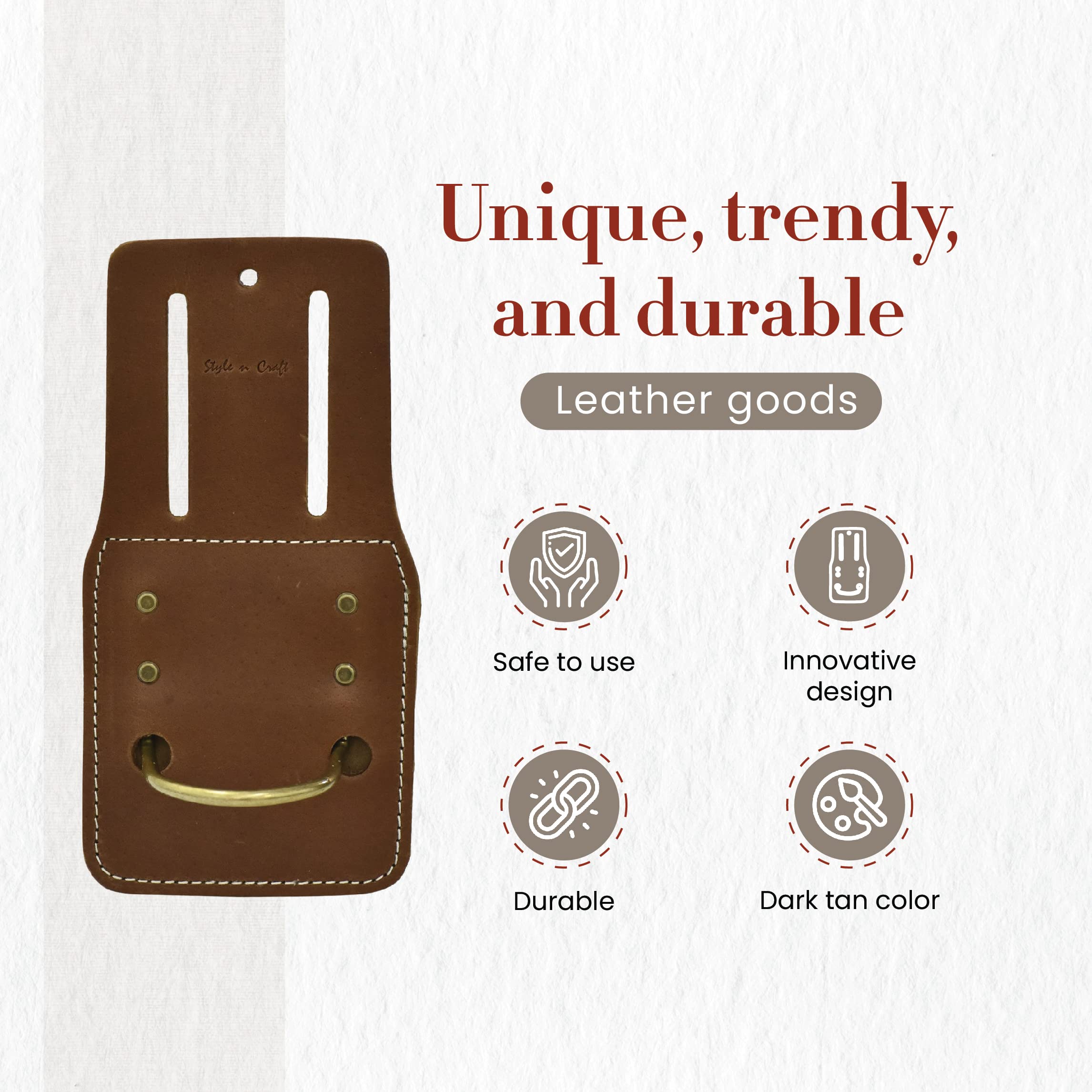 Leather Hammer & Hatchet Holder - Durable & Secure -4 Leather Hammer & Hatchet Holder - Durable & Secure -4