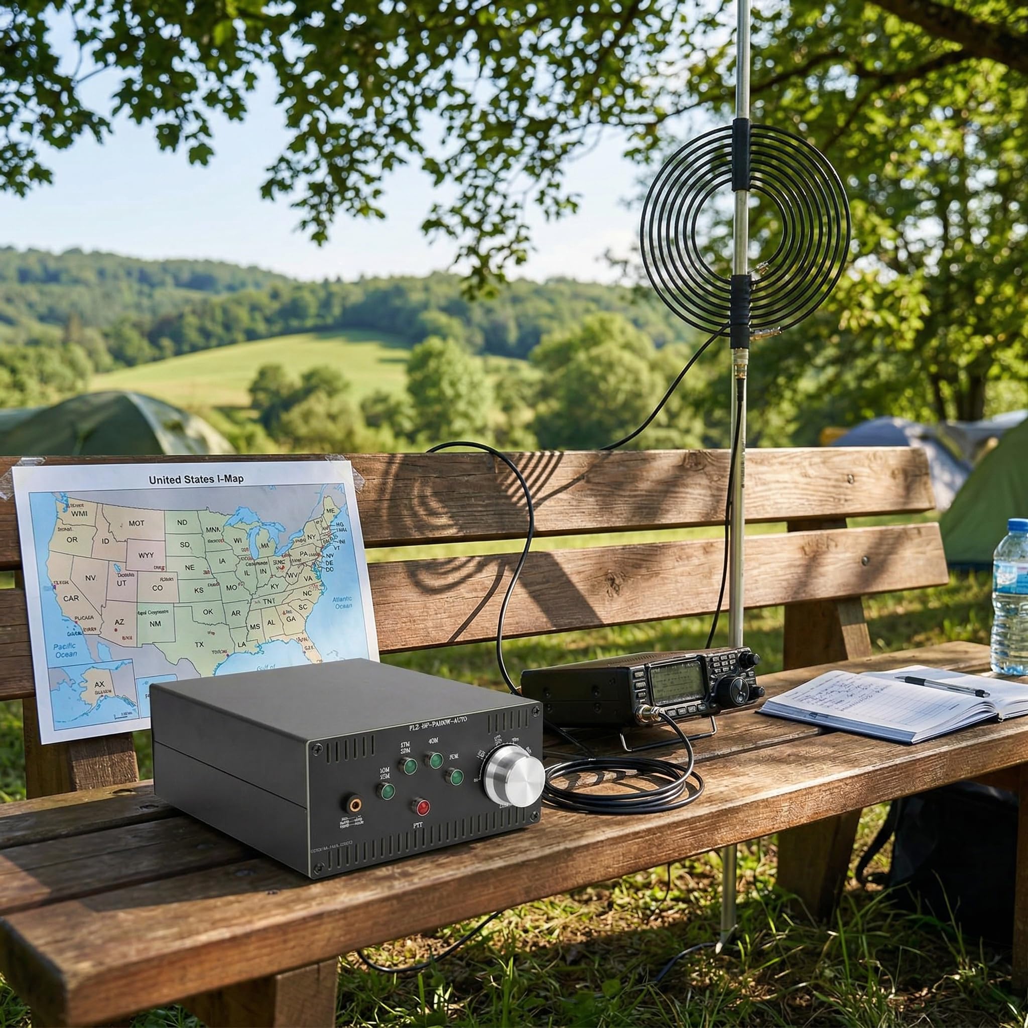 Marhynchus Tragbarer Kurzwellen-Leistungsverstärker, 80–120 W Ausgangsleistung, 2 MHz–30 MHz Frequenzbereich mit Aluminiumlegierungsgehäuse und Integriertem Lüfter, für - und XIEGU-Bänder