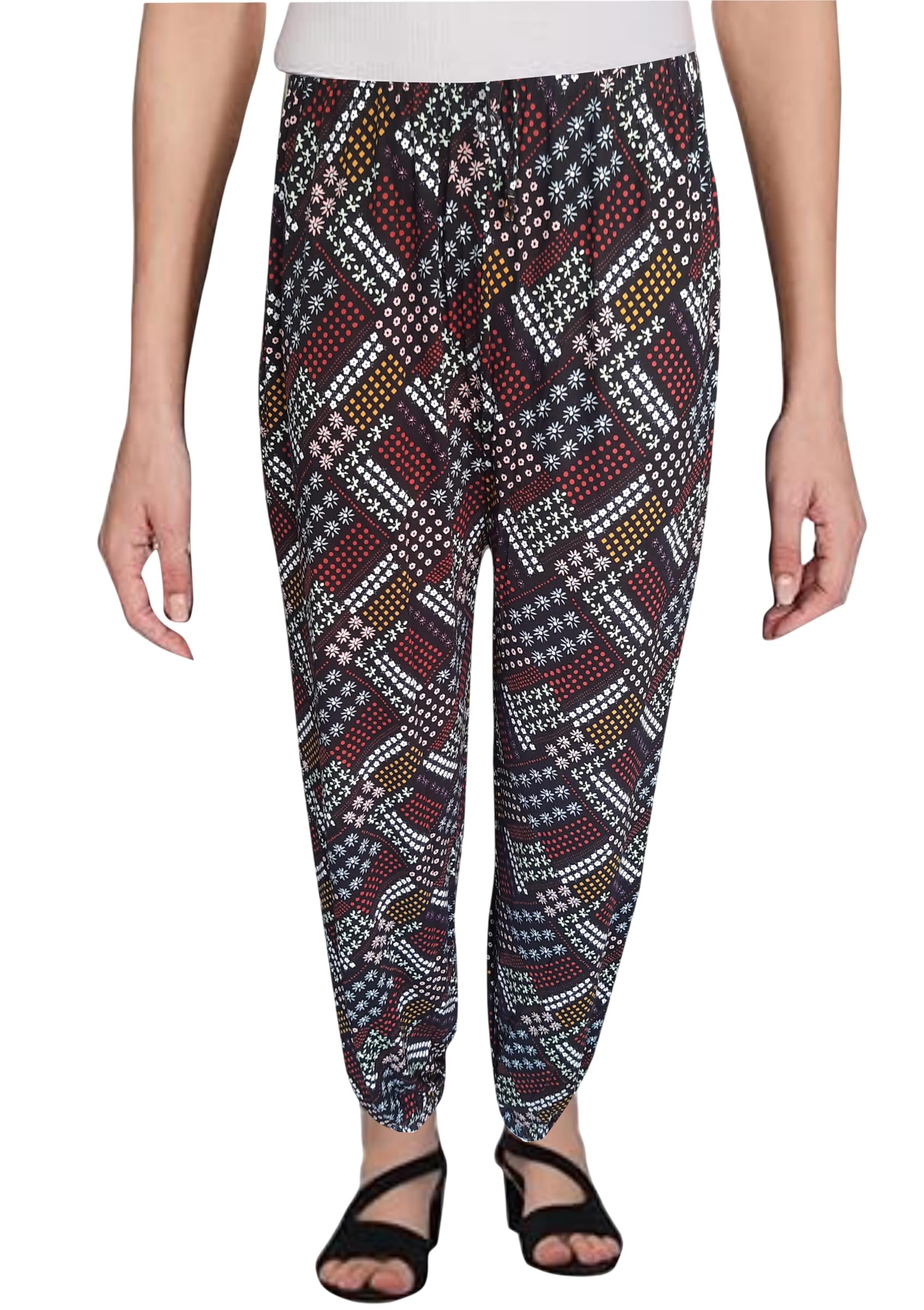 cotton blended lycra free size All over printed Casual Loungewear, dailywear, Partywear pyjama pants with pocket for womens - One size/Free Size-image-1