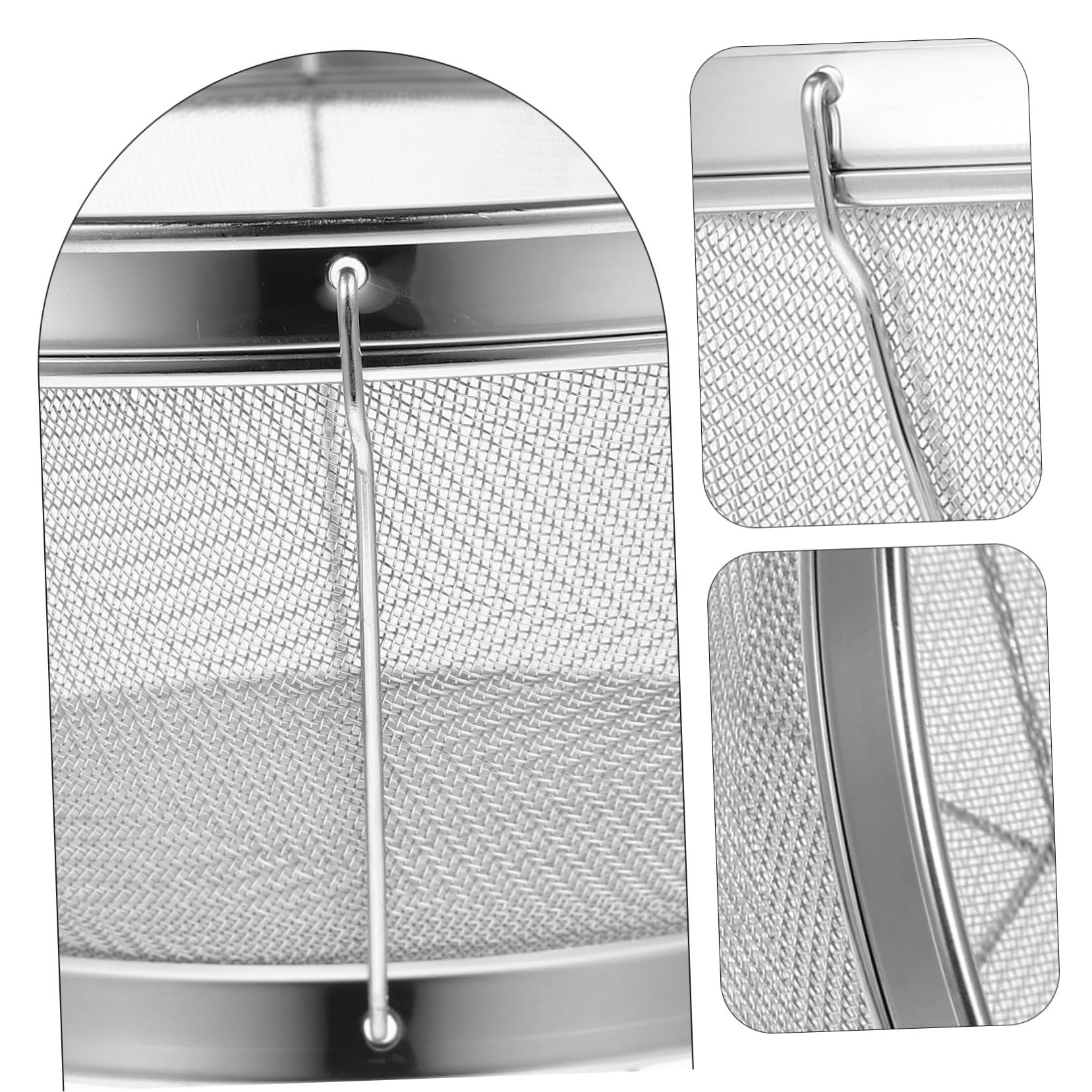Anneome 4 Coladores de Malla Fina para Cocina Cuenco para Lavar Arroz Cesta de Drenaje de Acero Inoxidable.