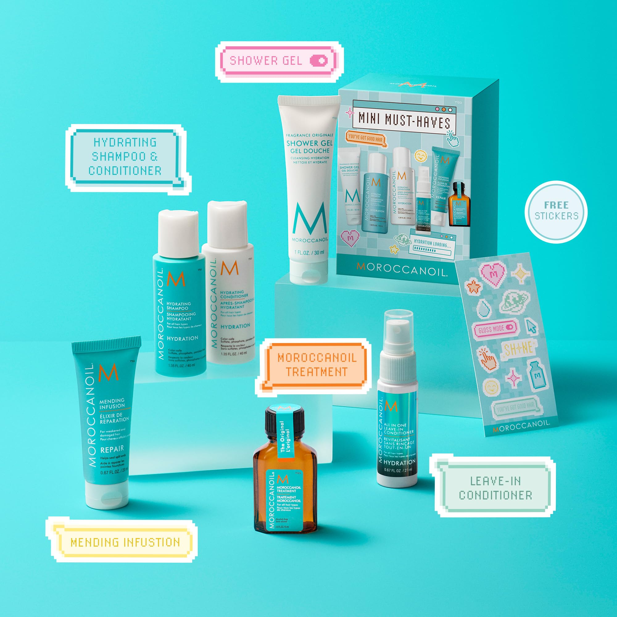 Niezbędne produkty Moroccanoil — zestaw próbek deluxe