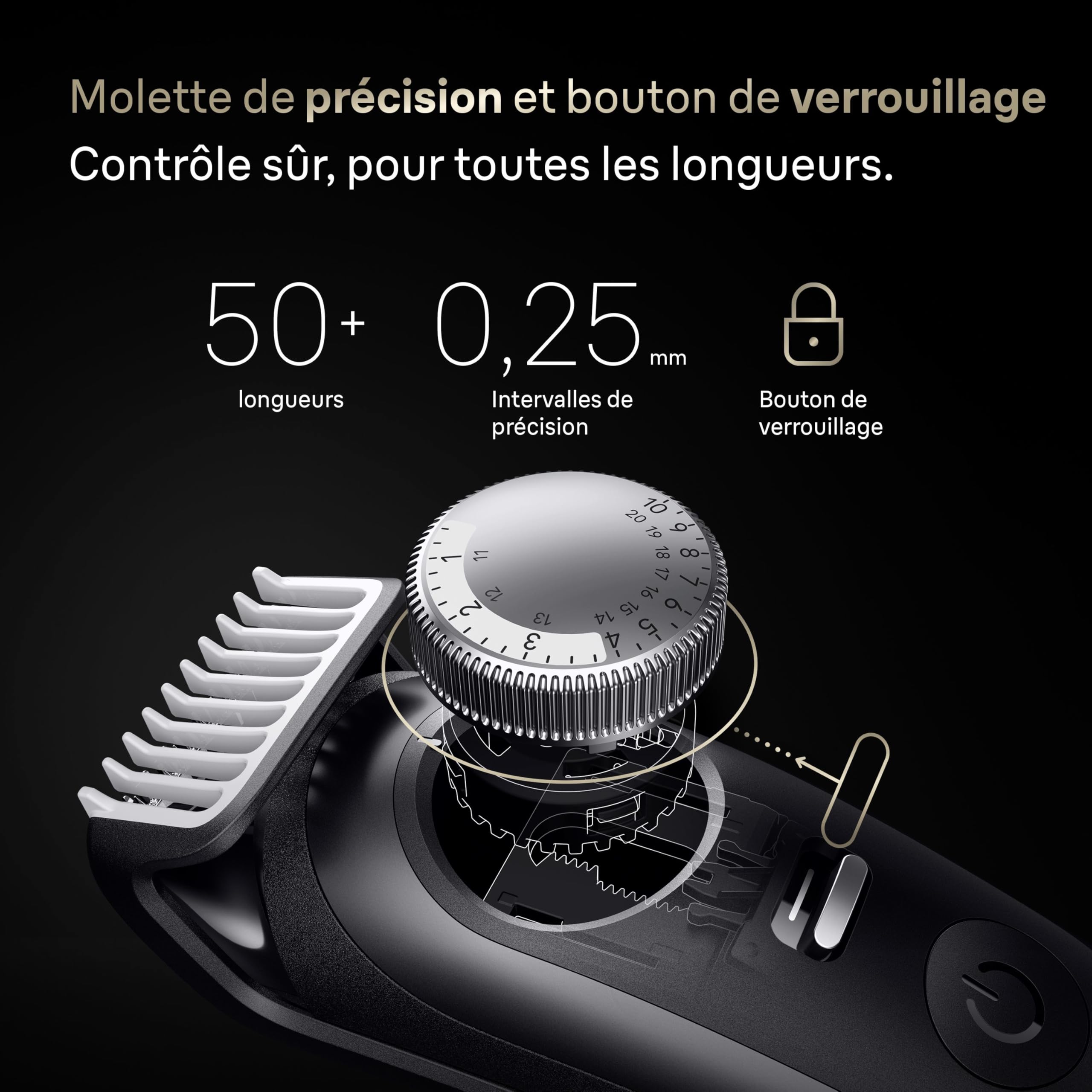 Braun Tondeuse A Barbe Electrique Pour Hommes Series 9 BT9565, Titane, Etanche, Coffret De Rasage Avec +14 Outils De Barbier, Lame Pro Blade, 52 Longueurs Pour Raser Le Visage, Kit Avec Accessoires