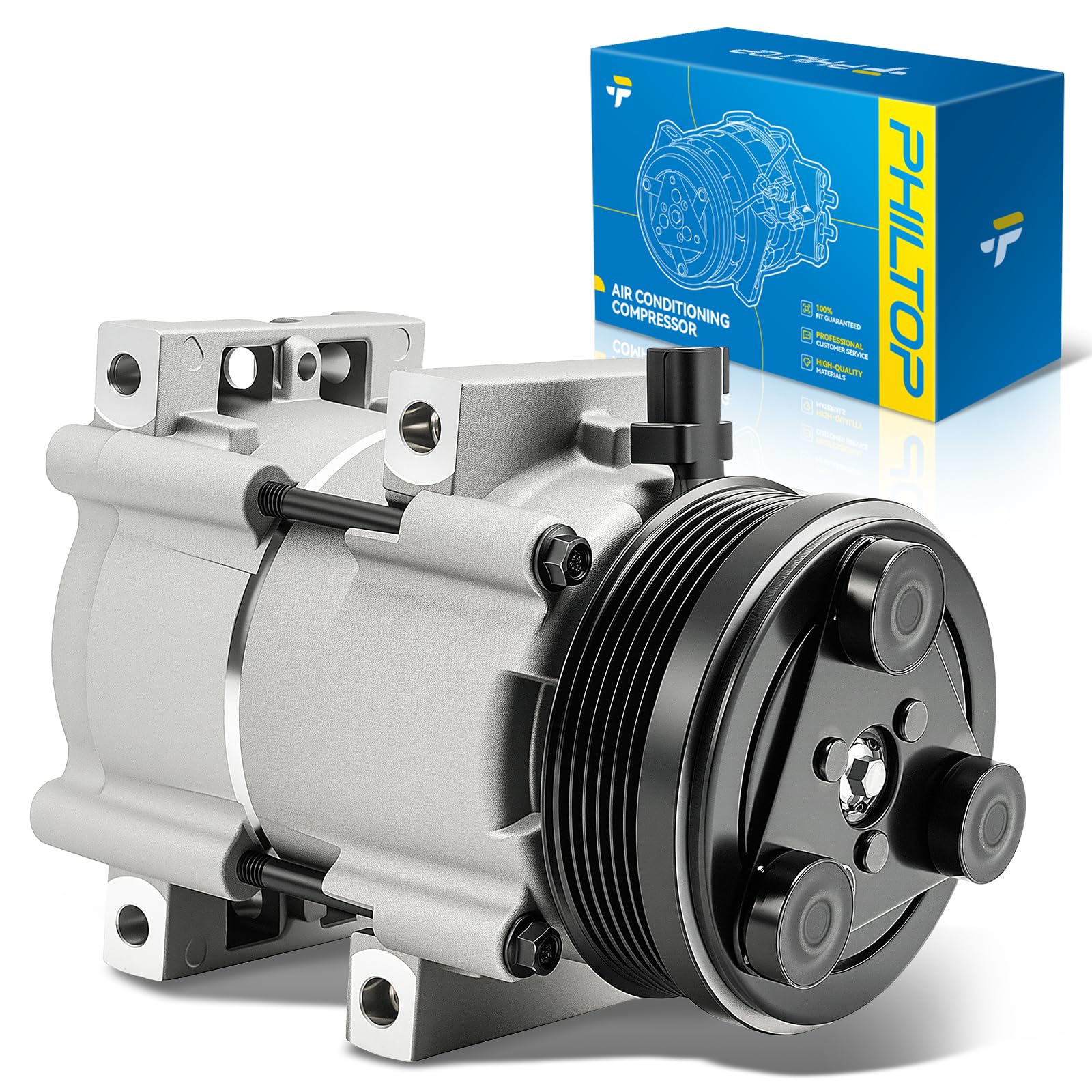 PHILTOP AR3Z19703C NEW AC Compressor for Mustang 2007-2010 4.0L
