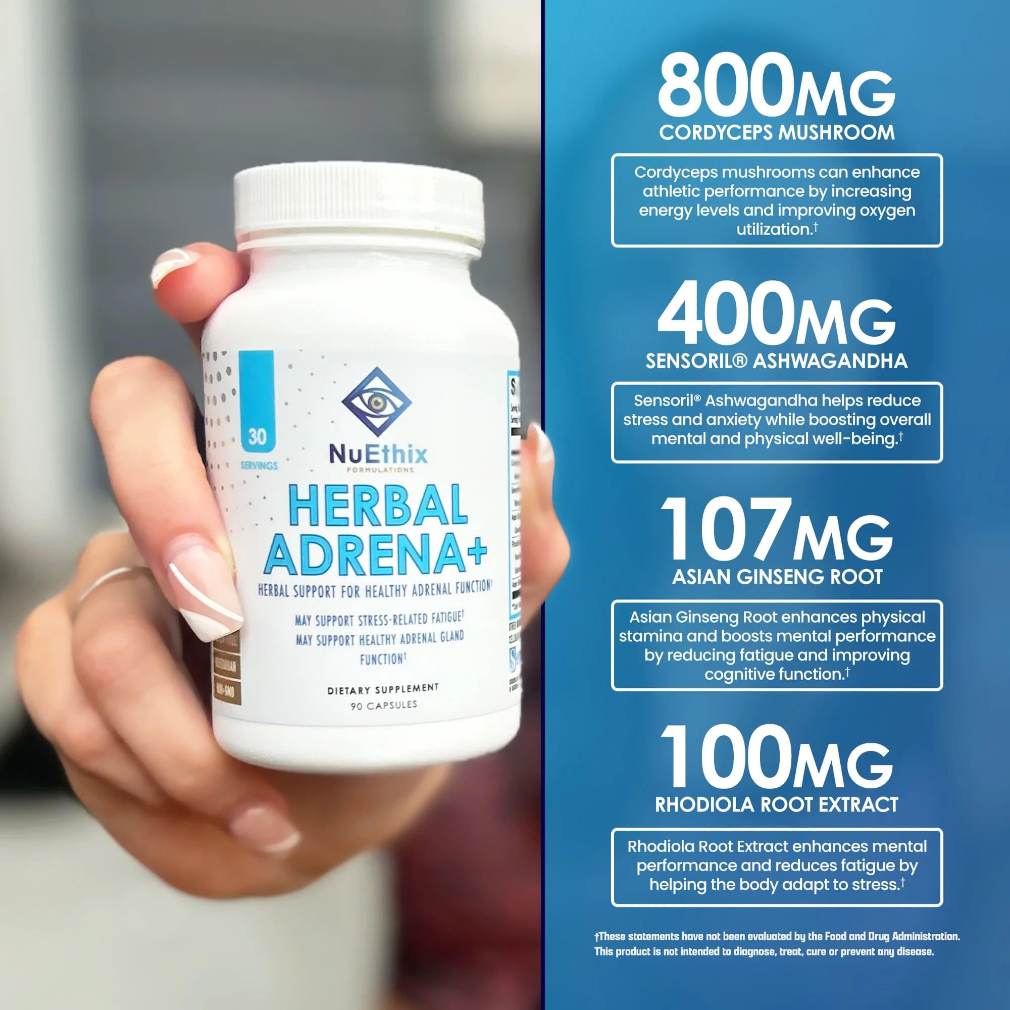 Amazon.com: NuEthix Formulations Herbal Adrena+, Adrenal Support