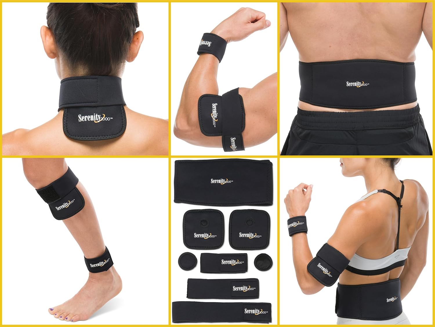 SERENITY2000 Full Body Magnetic Vitality Set for Pain Relief, Reduce Inflammation, Improve Circulation – Eight-Piece Set (Large/XL - waist up to 45") - Image 2