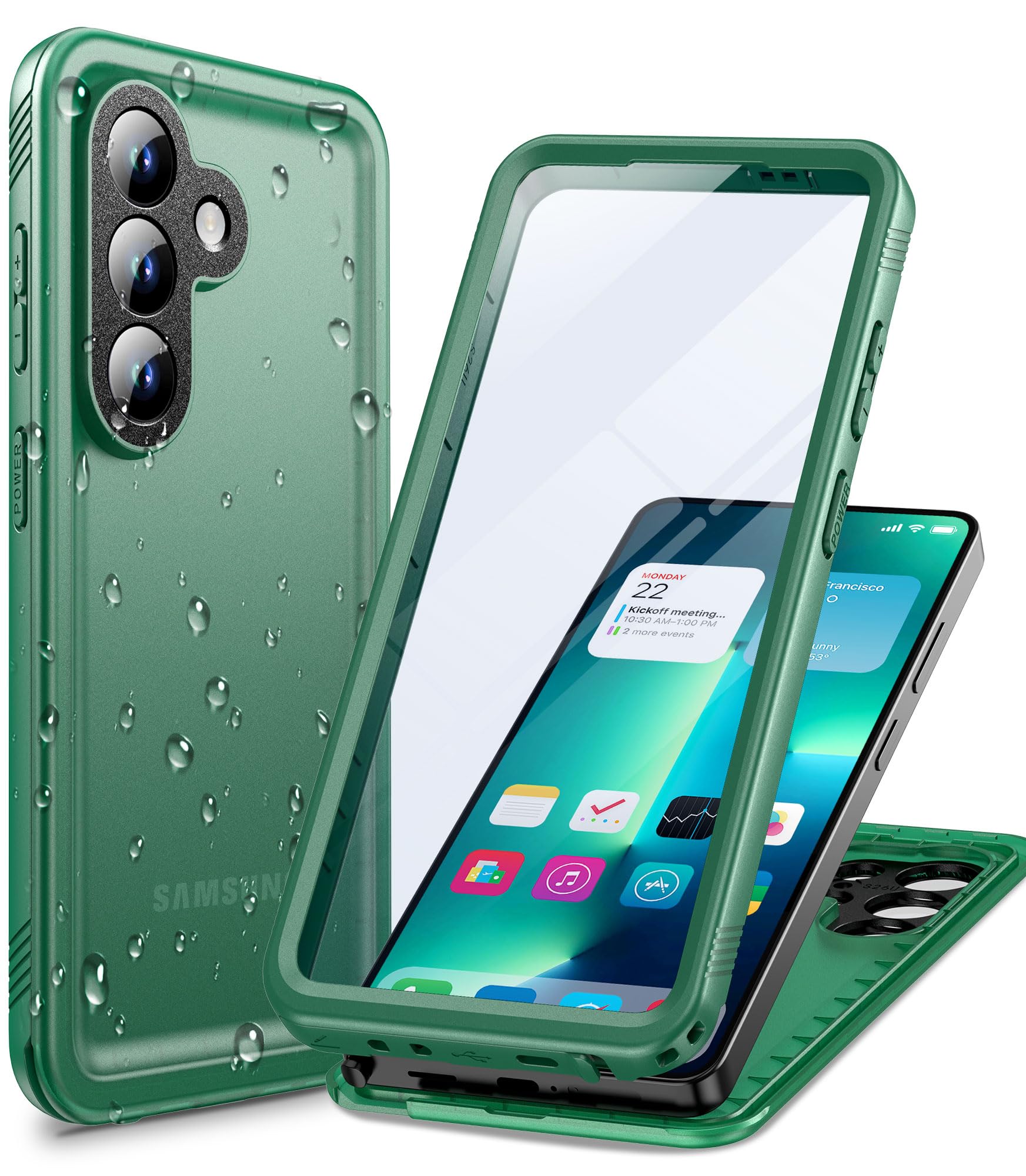 Cozycase TOP Militärschutz für Samsung Galaxy wasserdichte 360 Grad Hülle - 2m Sturzfest Panzerhülle Outdoor Case