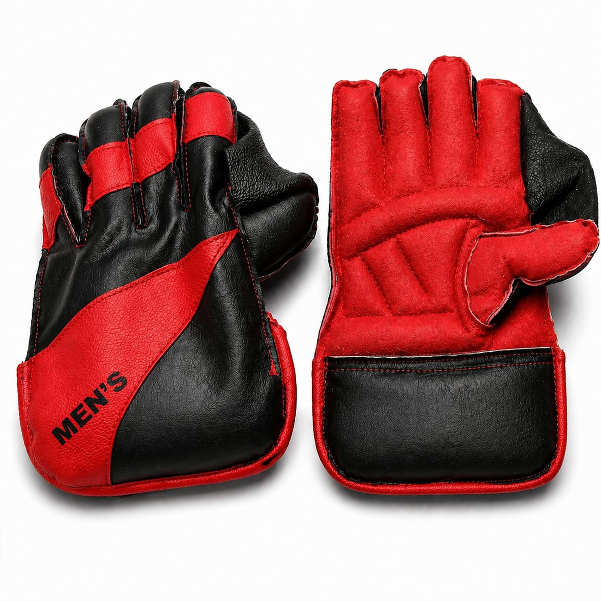 Vinex Cricket Wicket Keeping Gloves - Practice Series | Durable Leather Material - Full Size/Youth (1 Pair)-image-47