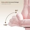 HOMRELEXA Big and Tall Office Chair, Flip Armrests for Pets & Cross Legged Sitting, Executive Ergonomic Computer Gaming Chair with Foot Rest, Teddy Fleece Wide Seat Reclining Desk Chair, Beige
