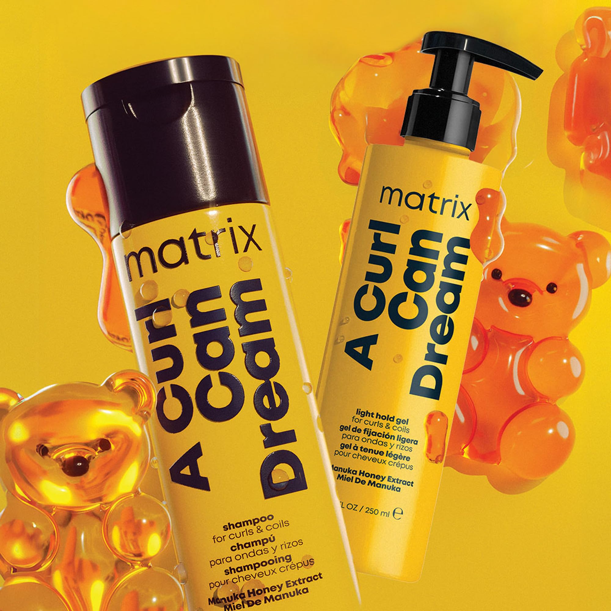 Matrix, Cofanetto Regalo, Shampoo + Gel + Spray Termoprotettore, Per Capelli Ricci e Mossi, Capelli Definiti Senza Appesantire, Con Miele di Manuka, A Curl Can Dream, 300 ml + 250 ml + 190 ml