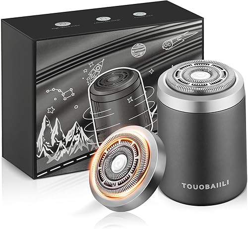 Afeitadora eléctrica de aluminio para hombres, IPX7 resistente al agua, afeitadora inalámbrica - Mini afeitadora de viaje para cara y cuerpo, carga