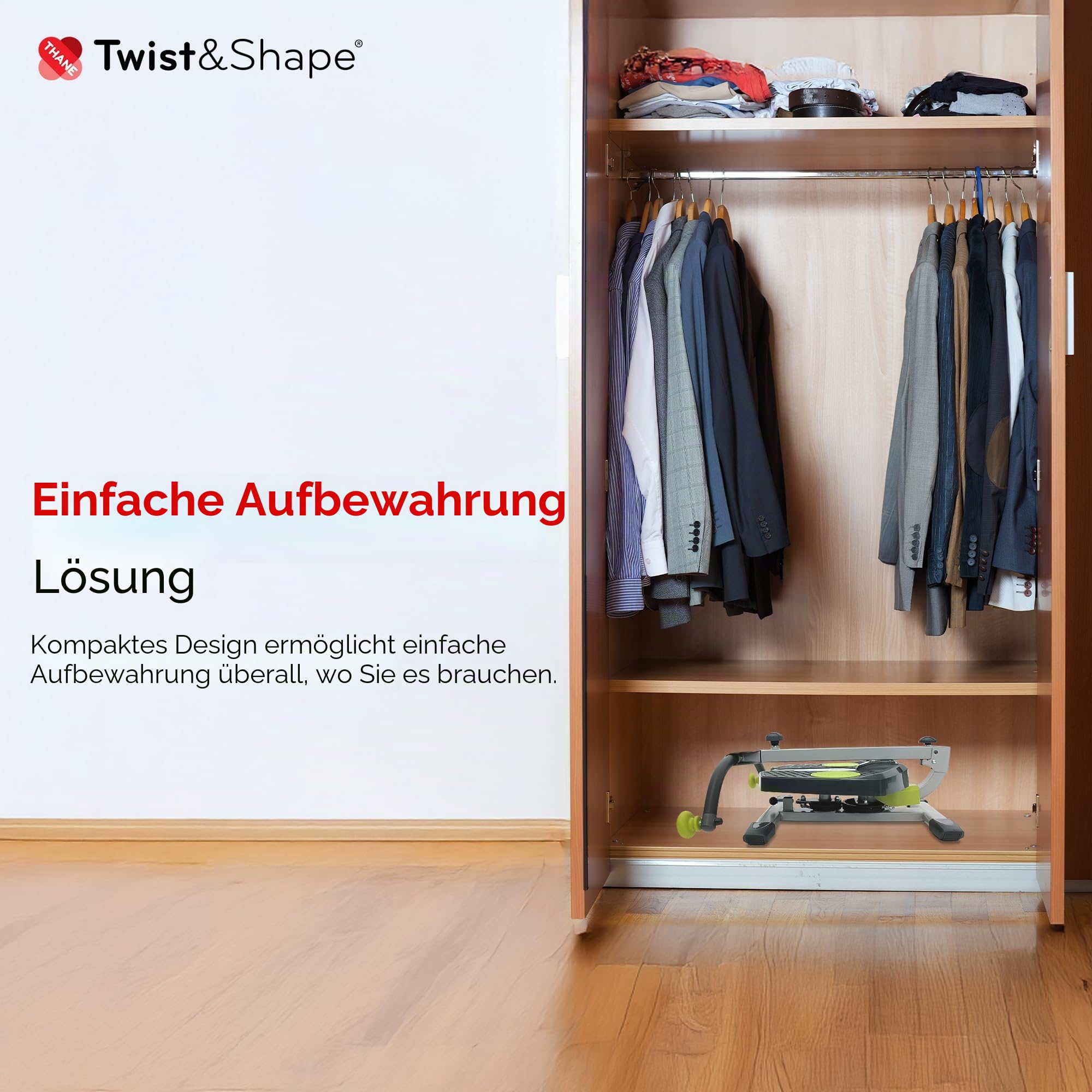 TWIST & SHAPE Unisex Heimtrainer für Rumpf, Bauchmuskeln, Beine