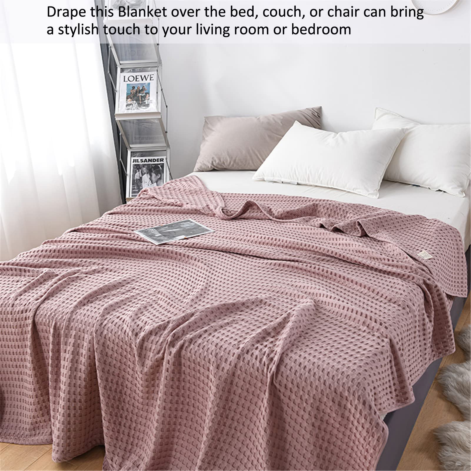 Wollige, zachte katoenen bedsprei, 200 x 230 cm