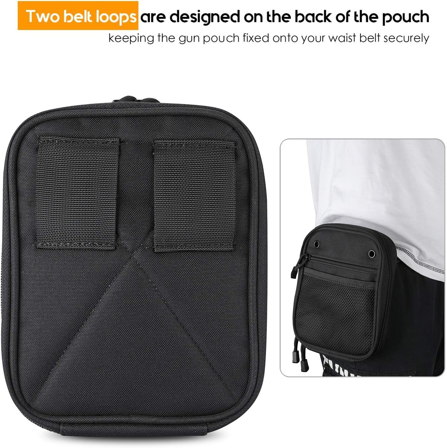 ProCase Concealed Gun Pouch, Multipurpose Carry Pistol Holster Fanny Pack Waist Bag for Handgun with Belt Loops : Sports & Outdoors