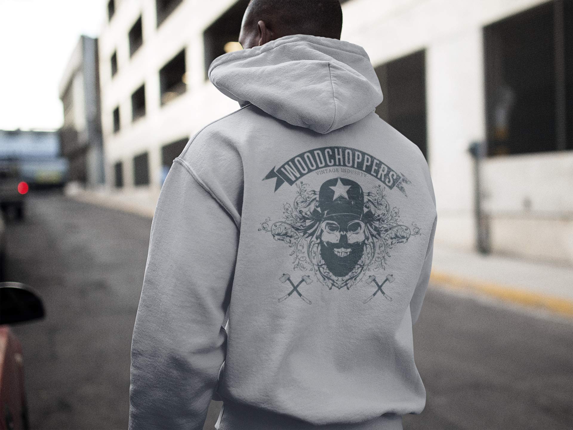 knut Fashion & Streetwear Drwal męski sweter Woodchopper Outdoor Hoodie las bluza z kapturem męska bluza w stylu vintage bluza z długim rękawem bluza z długim rękawem pulower bawełna regularny krój,