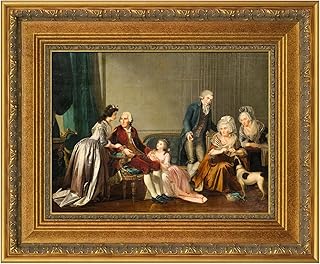 3.6" Wide DIY Vintage Frame for 24x36 Rococo Abstract Paintings, Traditional Wood Ornate Frames for Art Lover Housewarming Birthday Wedding Grandparents Teacher Gift, No Glass & Back (Gold)