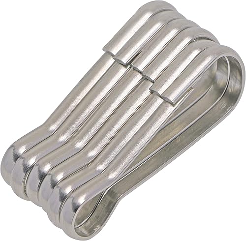 Mini Skater Poste de bandera de metal resistente de 2 pulgadas, clips a presión, gancho para asta de bandera, accesorio de cuerda de halyard (6)